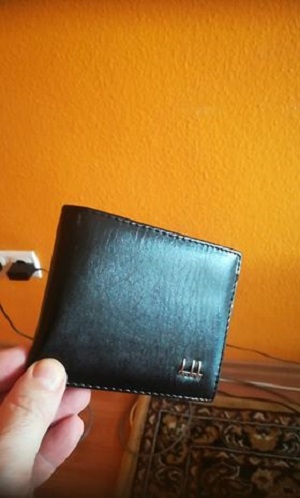 Új pénztárca férfiaknak, fekete, 11.5 cm X 9.5 cm