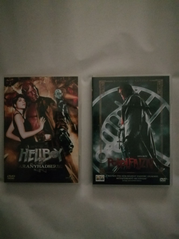 Hellboy és Hellboy 2 az arany hadsereg (dupla DVD), egyben, ritka, új