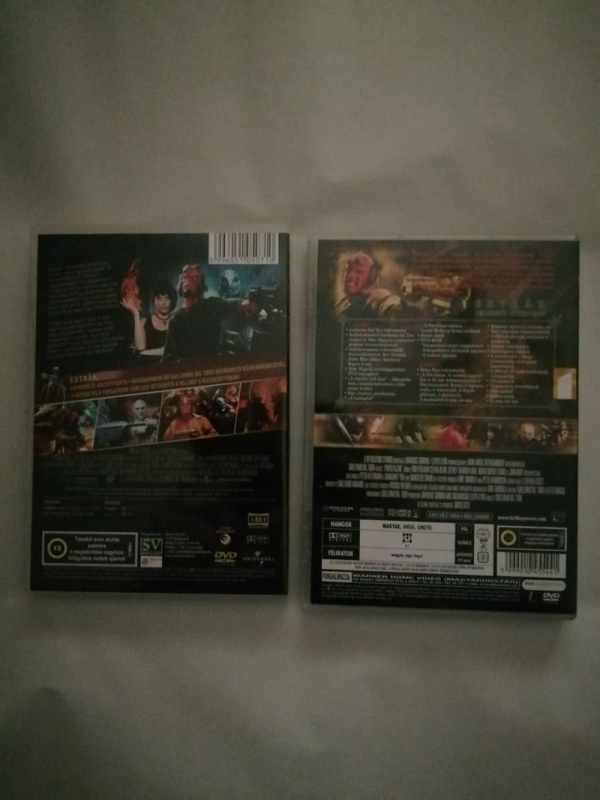 Hellboy és Hellboy 2 az arany hadsereg (dupla DVD), egyben, ritka, új