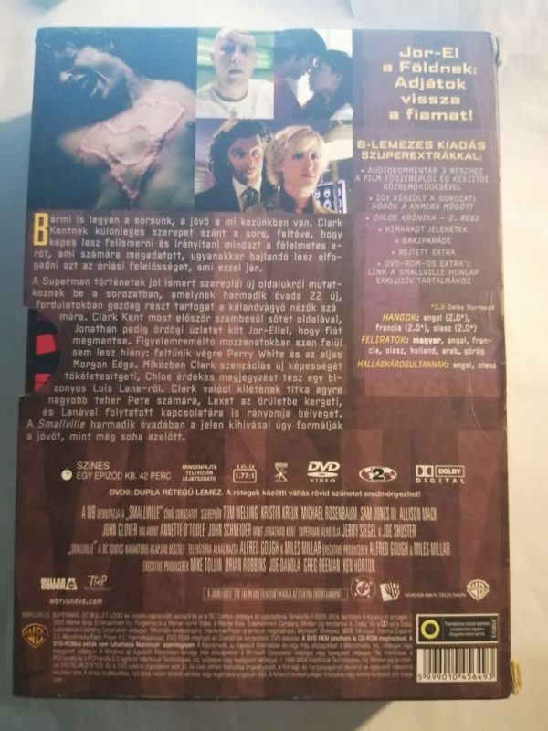Smallville harmadik évada, ritka , beszerezhetetlen DVD