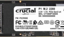 1TB Crucial SSD M.2 P1 meghajtó (CT1000P1SSD8)