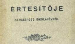 A pécsi Pius-Alapítványi Jézus-Társasági Katolikus Gimnázium értesítője az 1932/33. iskolai évről