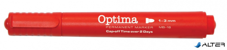 Alkoholos marker OPTIMA kerek piros