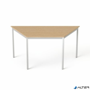 Általános asztal fémlábbal, trapéz alakú, 75x150/75 cm, MAYAH "Freedom SV-41", kőris