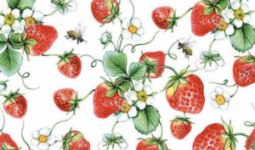 AMB.13311645 Strawberries All Over white papírszalvéta 33x33cm, 20db-os