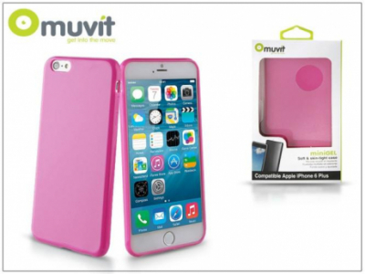 Apple iPhone 6 Plus/6S Plus hátlap - Muvit miniGel - pink
