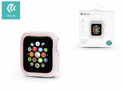 Apple Watch 4 védőtok - Devia Dazzle Series 40 mm - fehér/pink