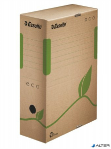 Archiváló doboz, A4, 100 mm, újrahasznosított karton, ESSELTE "Eco", barna