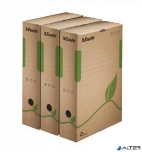 Archiváló doboz, A4, 80 mm, újrahasznosított karton, ESSELTE "Eco", barna
