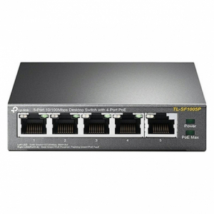 TP-Link Switch PoE - TL-SF1005P (5 port 100Mbps; 5/4 af PoE port; 58W)