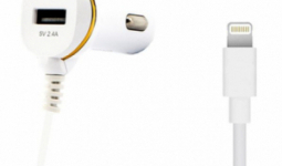 Autós Töltő Ref. 138215 USB Cable Lightning Fehér MOST 4009 HELYETT 2015 Ft-ért!