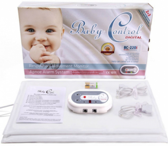 Baby Control BC-220i Légzésfigyelő készülék, 2 érzékelőlappal (ikerbabáknak is) 2019-es modell