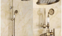Balneum Vintage antikolt zuhanyrendszer felső esőztetővel,kézitussal