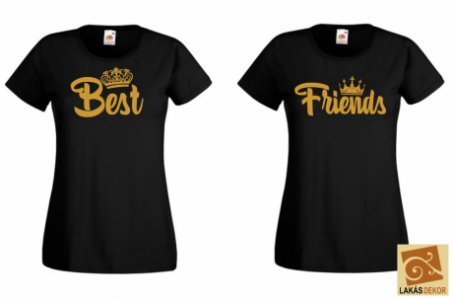 Best Friends koronás női póló 