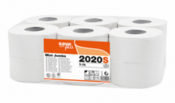 Celtex 2020S WC papír, MINI, 2 rétegű, reciklált, 150m, 1000 lap, d19,5, 12 tek/cs