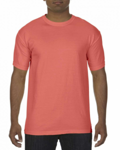 Comfort Colors CC1717 előmosott pamut póló, Neon Red Orange