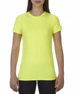 Comfort Colors CC4200 Női kereknyakú póló, Neon Yellow