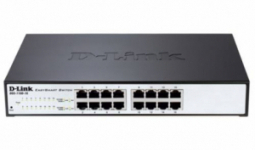 D-Link Switch - DGS-1100-16 - 16x1000Mbps Desktop/Rackmountable L2 Fémházas Fanless Smart Managed