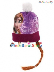 Disney Frozen, Jégvarázs őszi/ téli sapka hajfonattal