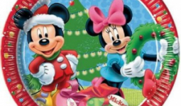 Disney Mickey papírtányér karácsony 8 db-os 23cm