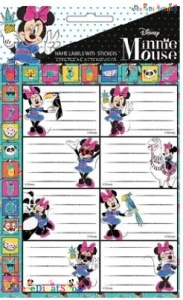Disney Minnie csillámos 16 db-os füzetcímke csomag