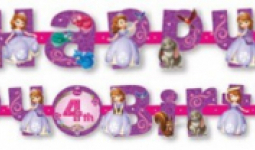 Disney Szófia hercegnő Happy birthday felirat