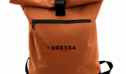 Dressa Rolltop csavart tetejű hátizsák - caramel