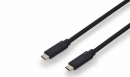 Ednet 84321 USB Type-C apa-apa 1m fekete csatlakozó kábel 