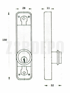 ELGA C112 Rászegezős bútorrúdzár (cilinderes)