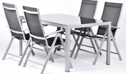 Eliana 4+ - alumínium kerti bútor garnitúra (1x Ryan asztal + 4x Ralf Standard szék)