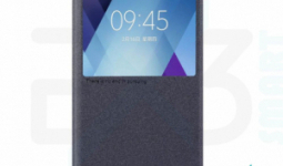 Fekete színű, S - View Cover, flip tok, Samsung Galaxy A3 2017 készülékhez
