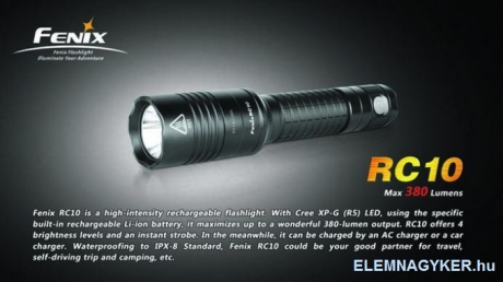 Fenix RC10 elemlámpa LED 380 lumen