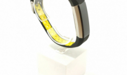 Fitbit Alta / Alta HR cserélhető szilikon sport szíj - nike hermes - fekete - sárga lyukacsos