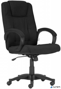 Főnöki szék, szövetborítás, fekete lábkereszt, "MODUS T", fekete