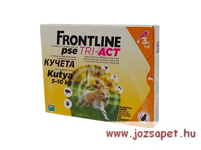 Frontline Tri-act S 5-10kg súlyú kutyának 3*1 pipetta