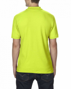 Gildan DryBlend férfi póló dupla piké anyagból, Safety Green