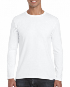 Gildan h. ujjú Softstyle póló, fehér