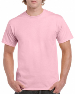 Gildan környakas póló, világos rózsaszín