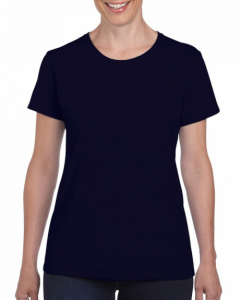 Gildan női környakas póló, sötétkék