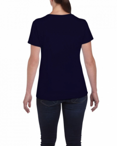 Gildan női környakas póló, sötétkék