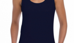 Gildan Női környakú trikó,Navy 