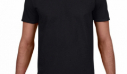 Gildan V. nyakú férfi póló, fekete