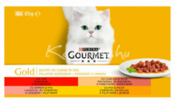 Gourmet Gold falatok szószban nedves macskatáp 4x85g