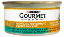 Gourmet Gold Nyúl+máj nedves macskatáp 85g