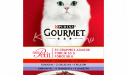 Gourmet Mon Petit Marha/Borjú/Bárány nedves macskatáp 6x50g