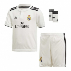 Gyermek Labdarúgó Felszerelés Készlet Adidas Real Madrid Fehér 18/19 (1) (3 Pcs)