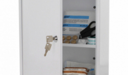 Gyógyszertároló szekrény kulcsos zárral 360x315x110mm