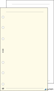 Gyűrűs kalendárium betét Saturnus L325/F üres jegyzetlap fehér lapos