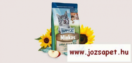 Happy Cat Minkas Mix macskatáp hallal és szárnyashússal 4 kg