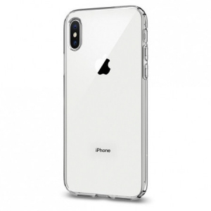 Hátlap tok Apple iPhone X, iPhone XS mobiltelefonhoz - Spigen Liquid Crystal Átlátszó